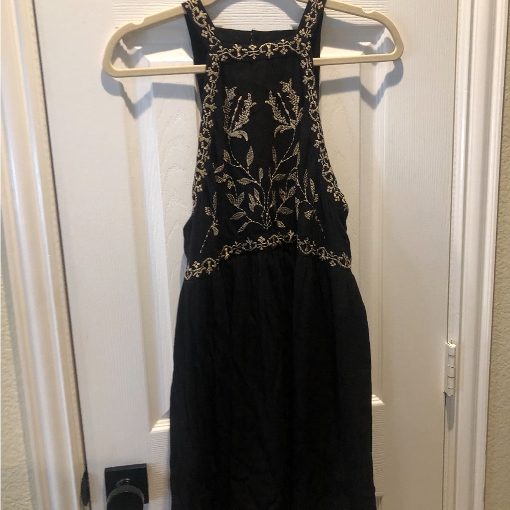Urban Outfitters Black Backless Halter Cocktail Dress